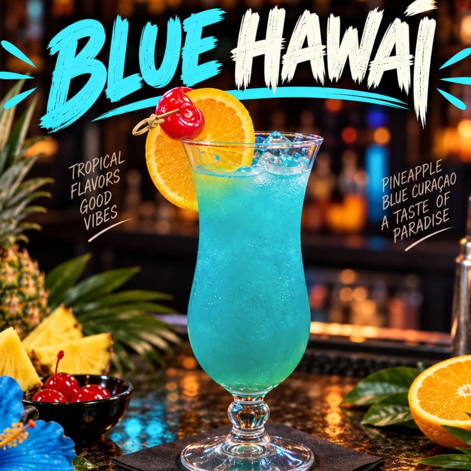 Blue Hawaii cocktail