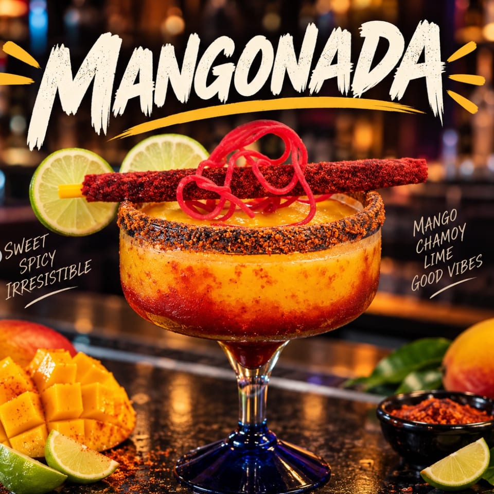 Mangonada with mango, chamoy and lime