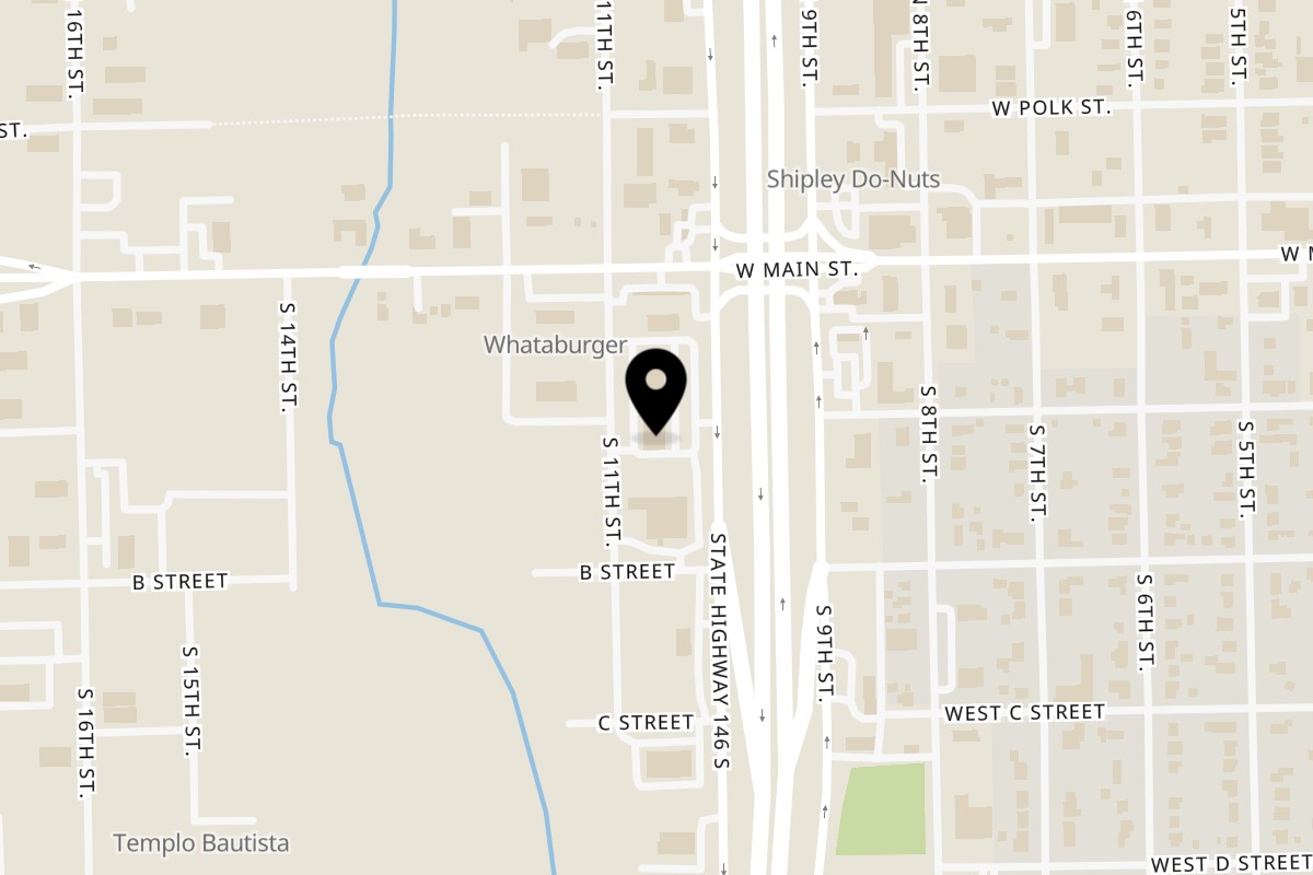 Map showing the location of Taquerias Arandas La Porte on 112 TX-146 Ste g in La Porte