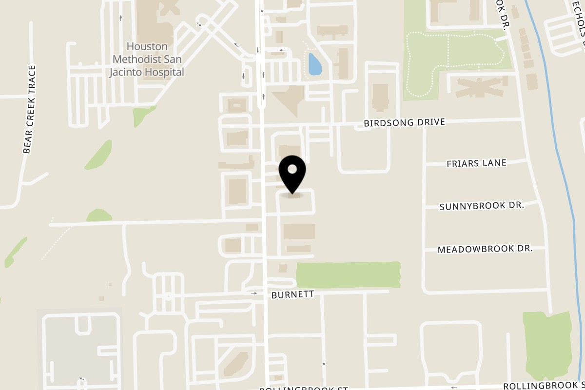 Map showing the location of Taquerias Arandas Baytown on 3912 Garth Rd in Baytown